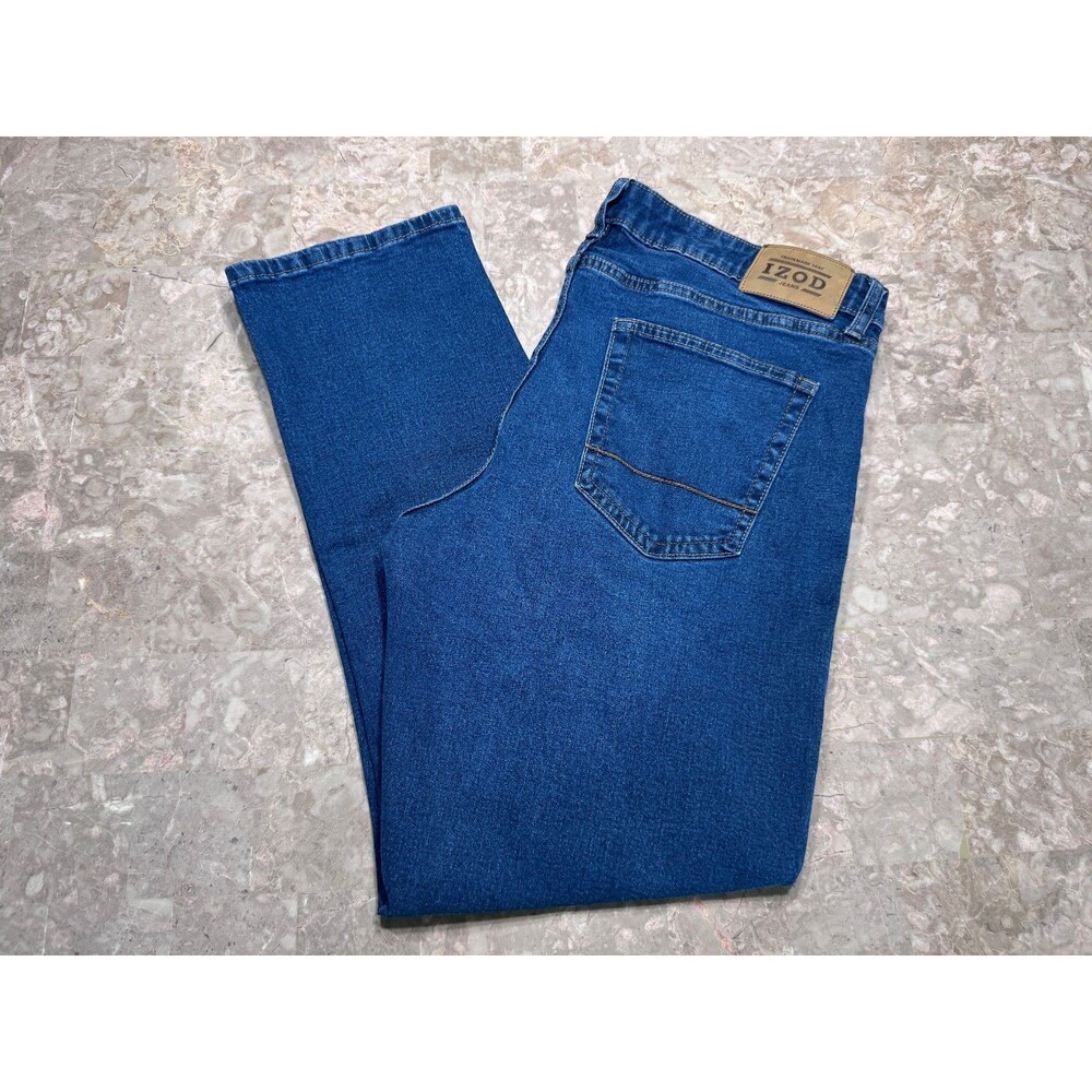IZOD Men's Straight Fit Comfort Stretch Denim Jeans , Actual Size 36x28